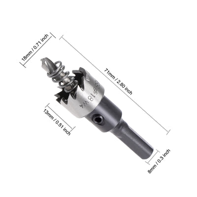 Harfington Uxcell 2 Pcs 18mm HSS Drill Bit Hole Saw for Stainless Steel Metal Alloy Wood