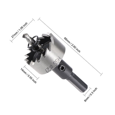 Harfington Uxcell 27mm HSS Drill Bit Hole Saw for Stainless Steel Metal Alloy Wood