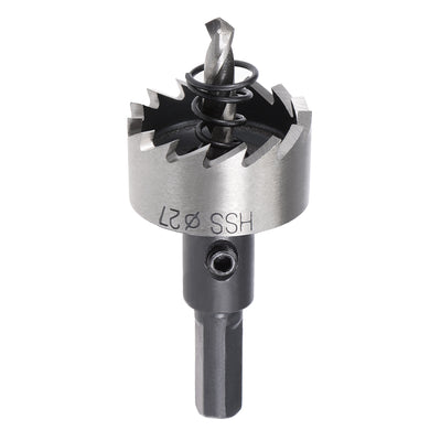 Harfington Uxcell 27mm HSS Drill Bit Hole Saw for Stainless Steel Metal Alloy Wood