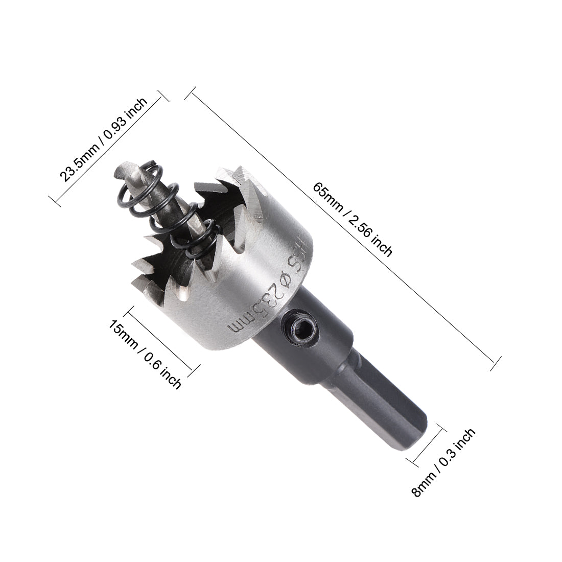 uxcell Uxcell 23.5mm HSS Drill Bit Hole Saw for Stainless Steel Metal Alloy Wood