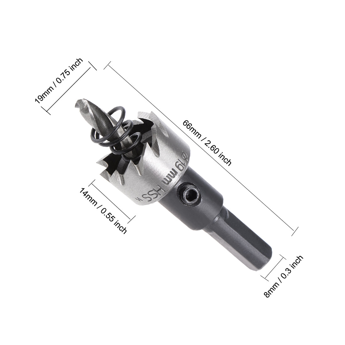 uxcell Uxcell 2Pcs 19mm HSS Drill Bit Hole Saw for Stainless Steel Metal Alloy Wood