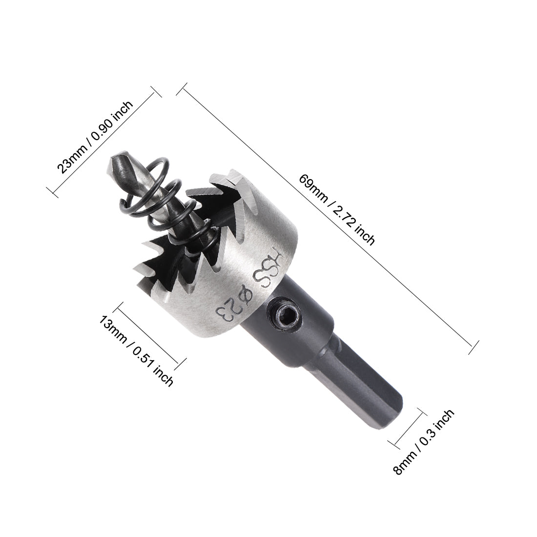 uxcell Uxcell 2 Pcs 23mm HSS Drill Bit Hole Saw for Stainless Steel Metal Alloy Wood