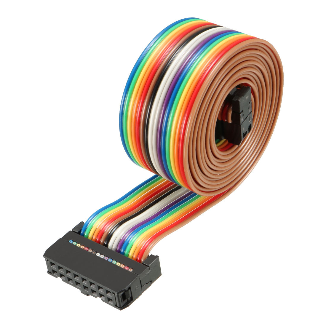 uxcell Uxcell IDC Rainbow Wire Flat Ribbon Cable 16 Pins 118cm Length 2.54mm Pitch Type-C