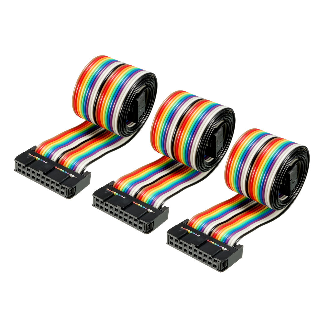 Type B 48cm Rainbow Color Flat Ribbon Cable 