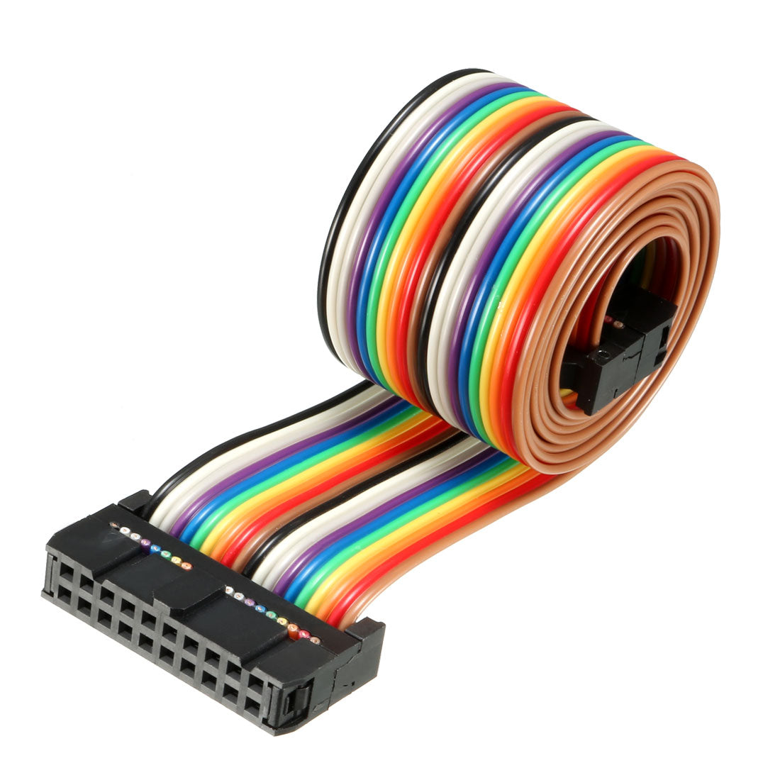 uxcell Uxcell IDC Rainbow Wire Flat Ribbon Cable 20 Pins 66cm Length 2.54mm Pitch Type-B