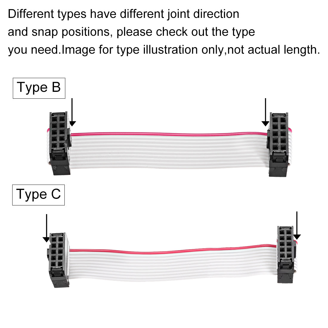 uxcell Uxcell IDC Gray Wire Flat Ribbon Cable 40 Pins 128cm Length 2.54mm Pitch Type-C