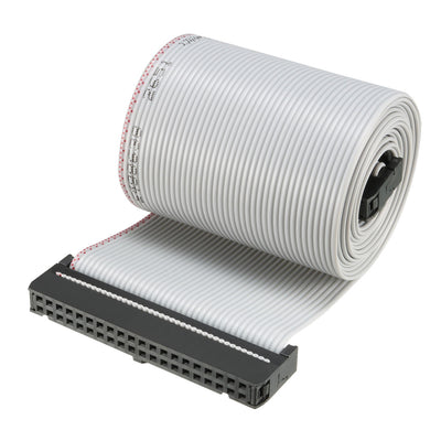 Harfington Uxcell IDC Gray Wire Flat Ribbon Cable 40 Pins 128cm Length 2.54mm Pitch Type-C