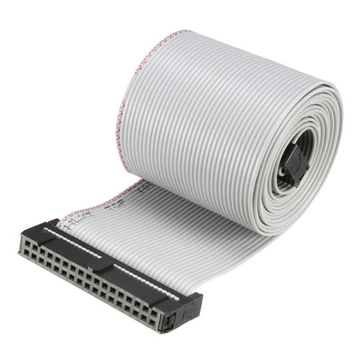 Harfington Uxcell IDC Gray Wire Flat Ribbon Cable 34 Pins 128cm Length 2.54mm Pitch Type-B