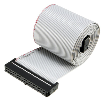 Harfington Uxcell IDC Gray Wire Flat Ribbon Cable 34 Pins 128cm Length 2.54mm Pitch Type-C