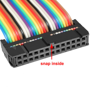 Harfington Uxcell IDC Rainbow Wire Flat Ribbon Cable 26 Pins 128cm Length 2.54mm Pitch Type-B