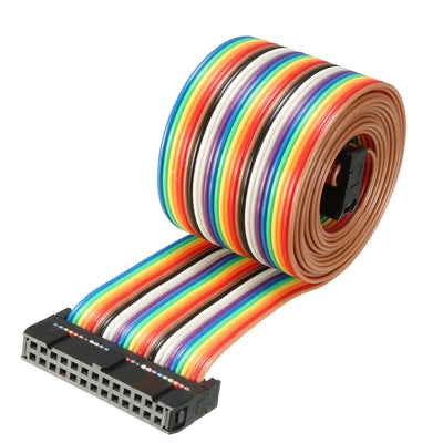 Harfington Uxcell IDC Rainbow Wire Flat Ribbon Cable 26 Pins 128cm Length 2.54mm Pitch Type-B