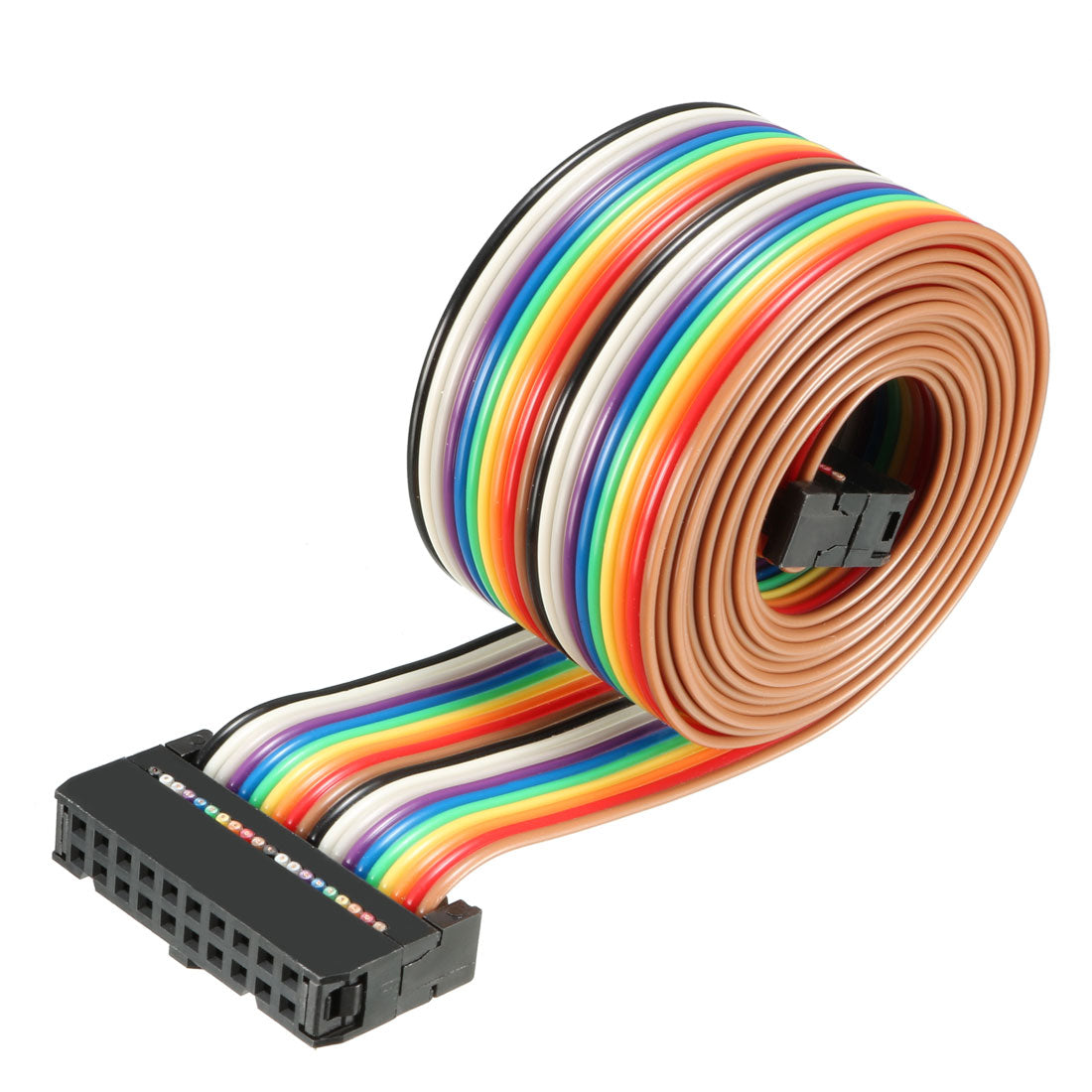 uxcell Uxcell IDC Rainbow Wire Flat Ribbon Cable 20 Pins 128cm Length 2.54mm Pitch Type-C