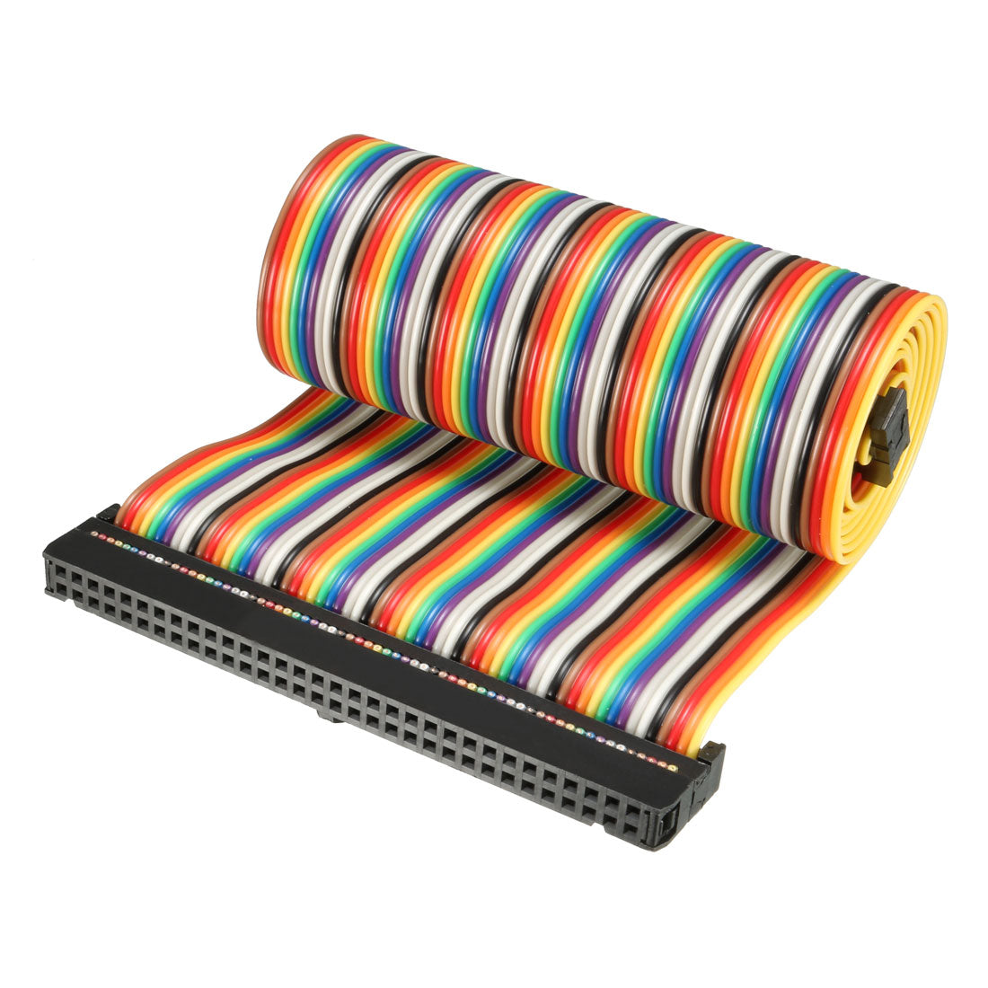 uxcell Uxcell IDC Rainbow Wire Flat Ribbon Cable 64 Pins 66cm Length 2.54mm Pitch Type-C