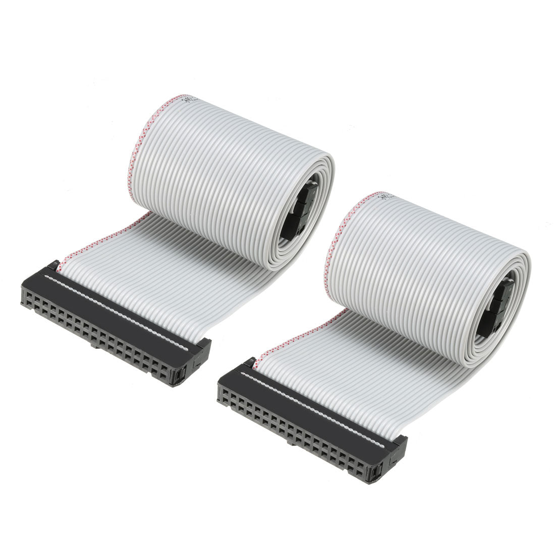 uxcell Uxcell IDC Gray Wire Flat Ribbon Cable 34 Pins 66cm Length 2.54mm Pitch 2pcs Type-C