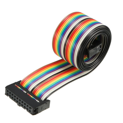 Harfington Uxcell IDC Rainbow Wire Flat Ribbon Cable 20 Pins 66cm Length 2.54mm Pitch Type-C