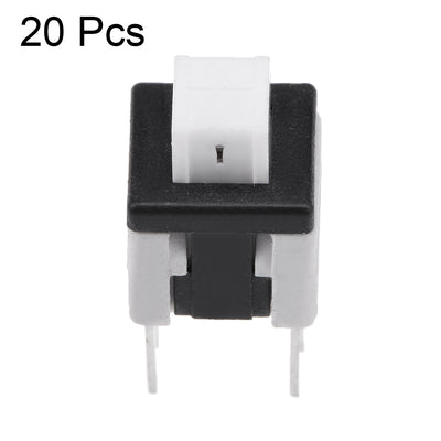 Harfington Uxcell 20Pcs 5.8x5.8x7mm PCB DIP Mounting Tact Tactile Push Button Switch Self Lock 6Pin