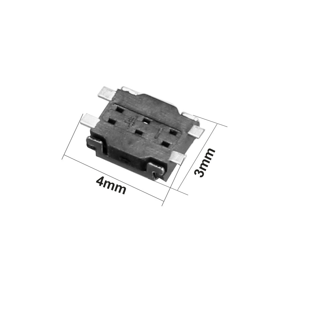 uxcell Uxcell 3x4x1.8mm Momentary Panel PCB Surface Mounted Devices SMT Mount 4 Pins Push Button SPST Tactile Tact Switch 20PCS