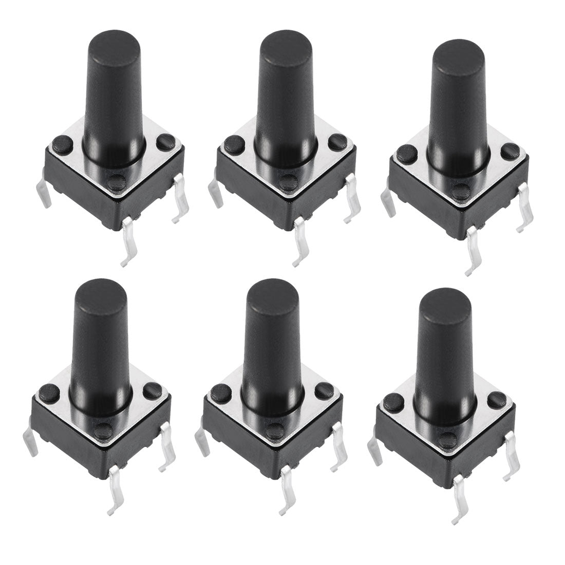 uxcell Uxcell 6x6x12mm Panel Momentary 4-Pin PCB DIP Tactile Tact Push Button Switch 10PCS