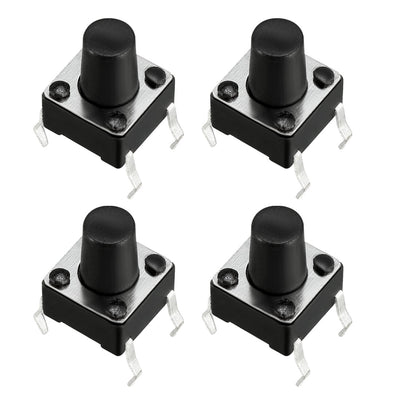 Harfington Uxcell 6x6x8mm Panel Momentary 4-Pin PCB DIP Tactile Tact Push Button Switch 25PCS