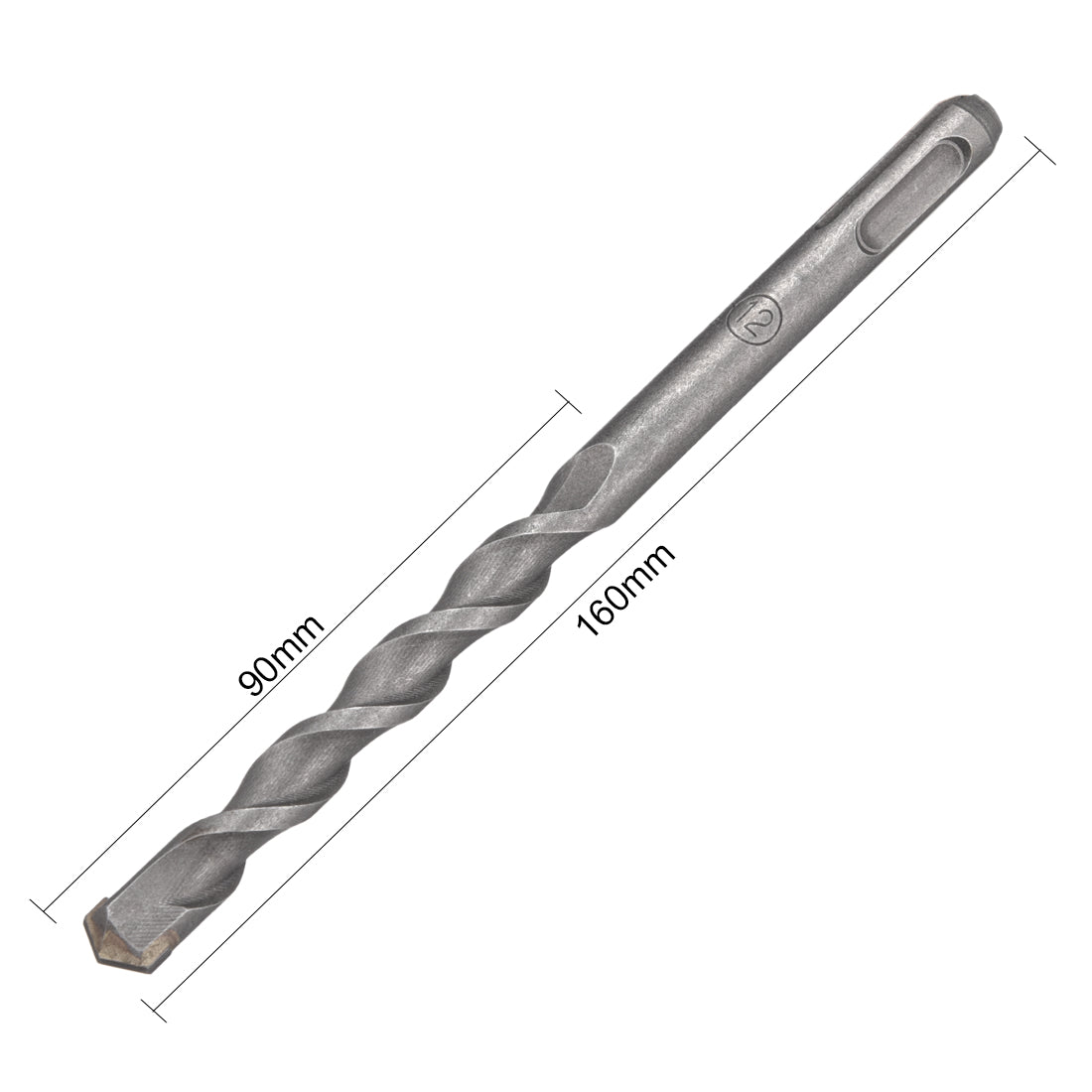 uxcell Uxcell Masonry Drill Bit 12mmx160mm 9mm Round Shank for Impact Drill