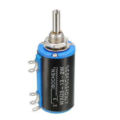 Harfington Uxcell 4.7K Ohm Adjustable Resistors Wire Wound Multi Turn Precision Potentiometer Pot