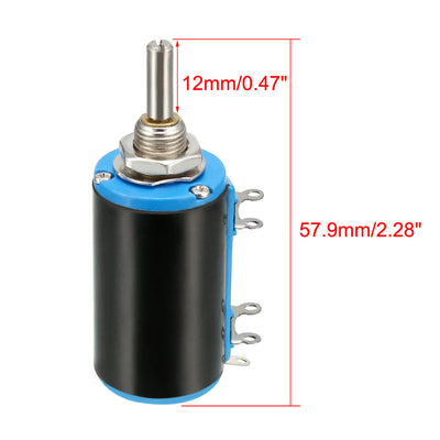 Harfington Uxcell 1K Ohm Adjustable Resistors Wire Wound Multi Turn Precision Potentiometer Pots 1pcs