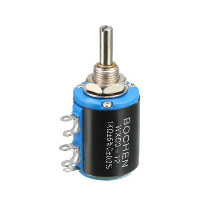 Harfington Uxcell 1K Ohm Adjustable Resistors Wire Wound Multi Turn Precision Potentiometer Pots