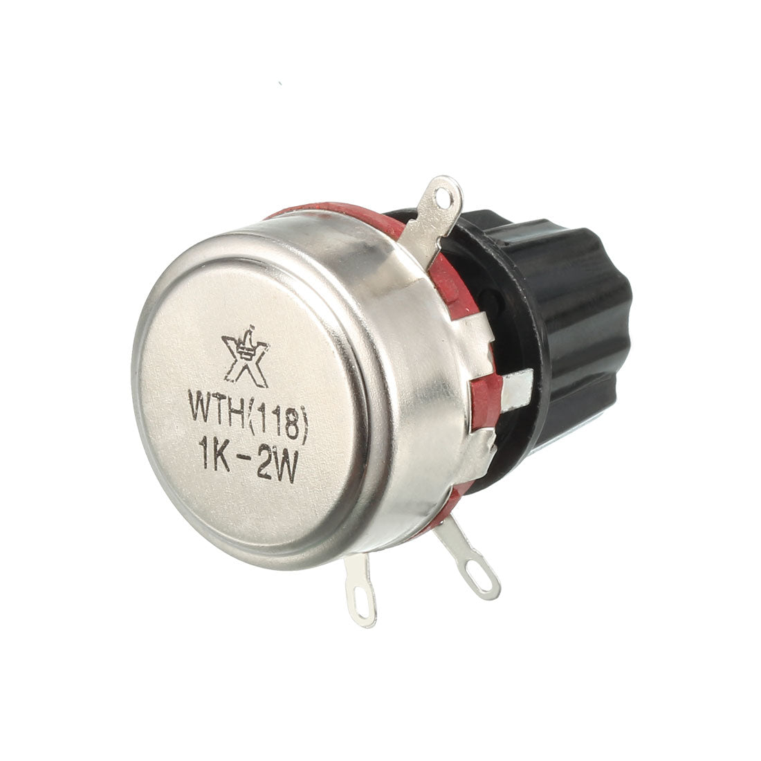 uxcell Uxcell WH118 1K Ohm Variable Resistors Single Turn Rotary Carbon Film Potentiometer w Knobs