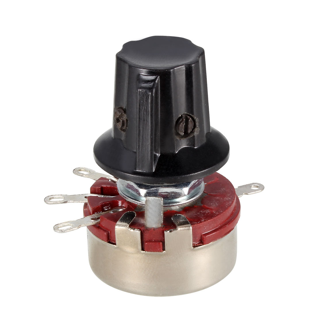 uxcell Uxcell WH118 100K Ohm Variable Resistors Single Turn Rotary Carbon Film Potentiometer w Knobs