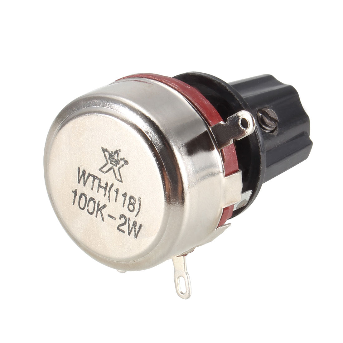 uxcell Uxcell WH118 100K Ohm Variable Resistors Single Turn Rotary Carbon Film Potentiometer w Knobs