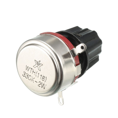 Harfington Uxcell WH118 330K Ohm Variable Resistors Single Turn Rotary Carbon Film Potentiometer w Knobs