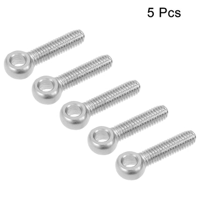 Harfington Uxcell M6 x 25mm Machinery Shoulder Swing Lifting Eye Bolt 304 Stainless Steel Metric Thread 5pcs