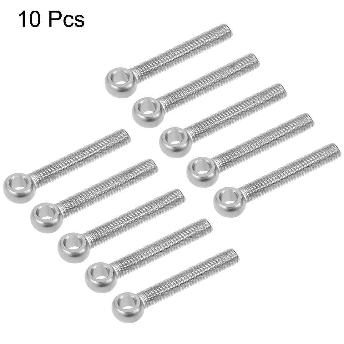 uxcell Uxcell M6 x 40mm Machinery Shoulder Swing Lifting Eye Bolt 304 Stainless Steel Metric Thread 10pcs