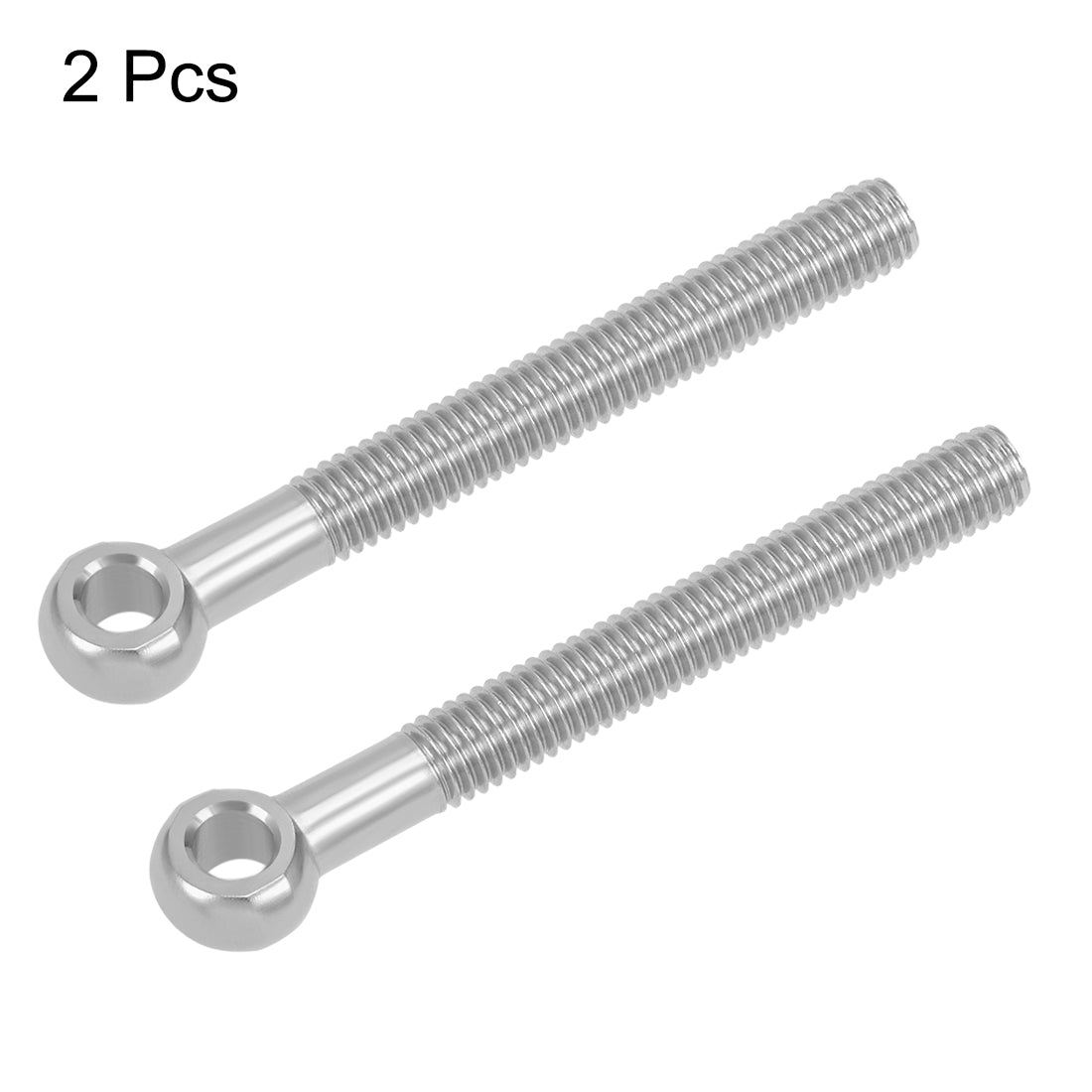 uxcell Uxcell M8 x 70mm Machinery Shoulder Swing Lifting Eye Bolt 304 Stainless Steel 2pcs