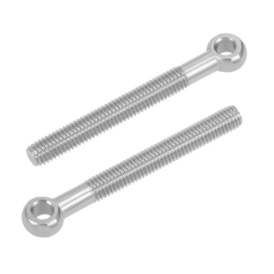 Harfington Uxcell M8 x 70mm Machinery Shoulder Swing Lifting Eye Bolt 304 Stainless Steel 2pcs