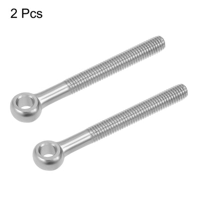 Harfington Uxcell M10 x 90mm Machinery Shoulder Swing Lifting Eye Bolt  304 Stainless Steel Metric Thread 2pcs