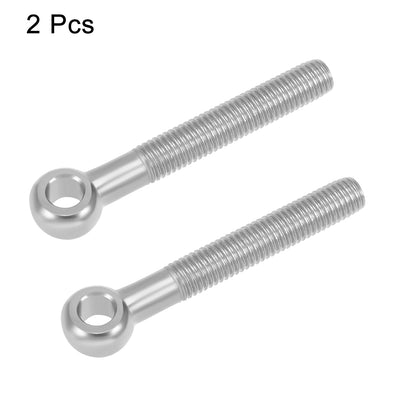 Harfington Uxcell M14 x 100mm Machinery Shoulder Swing Lifting Eye Bolt 304 Stainless Steel Metric Thread 2pcs