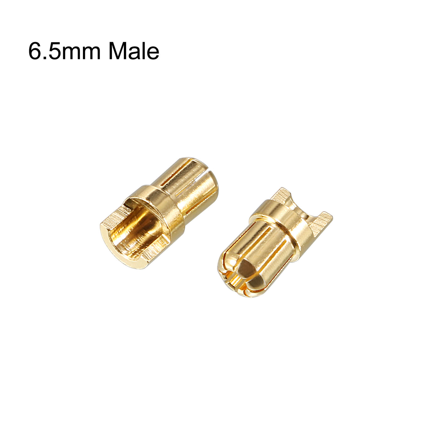 uxcell Uxcell 6.5mm Bullet Connector Gold Plated Banana Plugs Male 6pcs