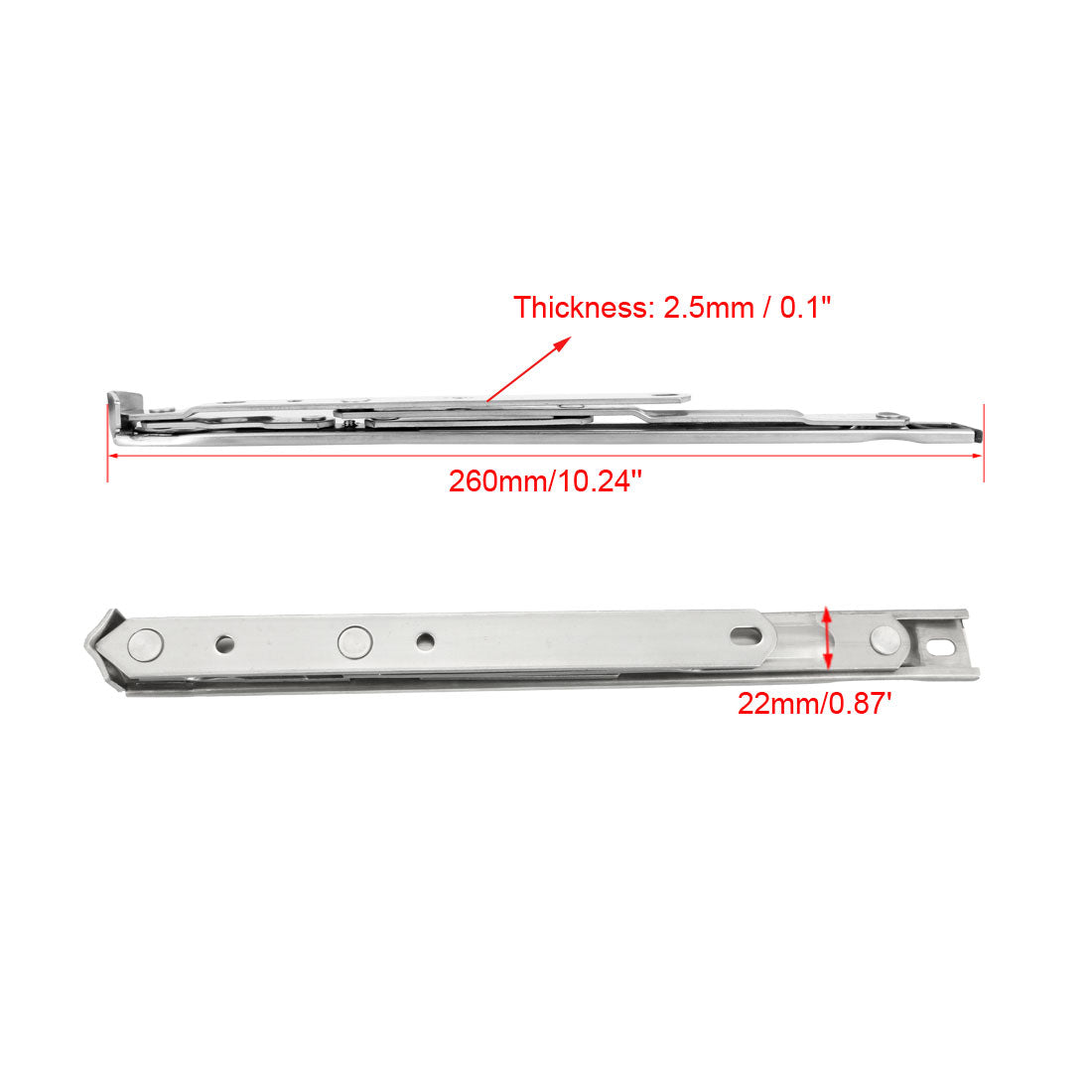 uxcell Uxcell 10-Inch Hanging/Casement Window Hinge, 202 Stainless Steel