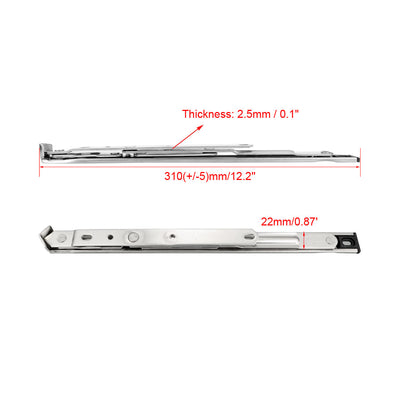 Harfington Uxcell 12-Inch Hanging/Casement Window Hinge, 202 Stainless Steel 2Pcs