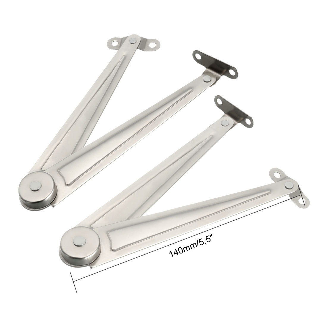 uxcell Uxcell Lid Support Hinge, 10 inch 1.5mm Material Thickness Lid Stay with Soft Close 4 Pcs