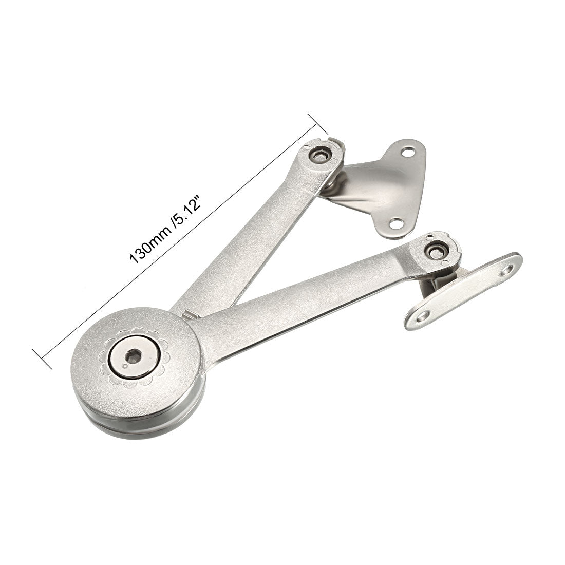 uxcell Uxcell 2 Pcs Furniture Cupboard Folding Lid Lift Up Stay Support Hinge, 214mm Length