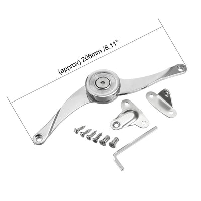 Harfington Uxcell 2 Pcs Furniture Cupboard Folding Lid Lift Up Stay Support Hinge, 206 mm Length