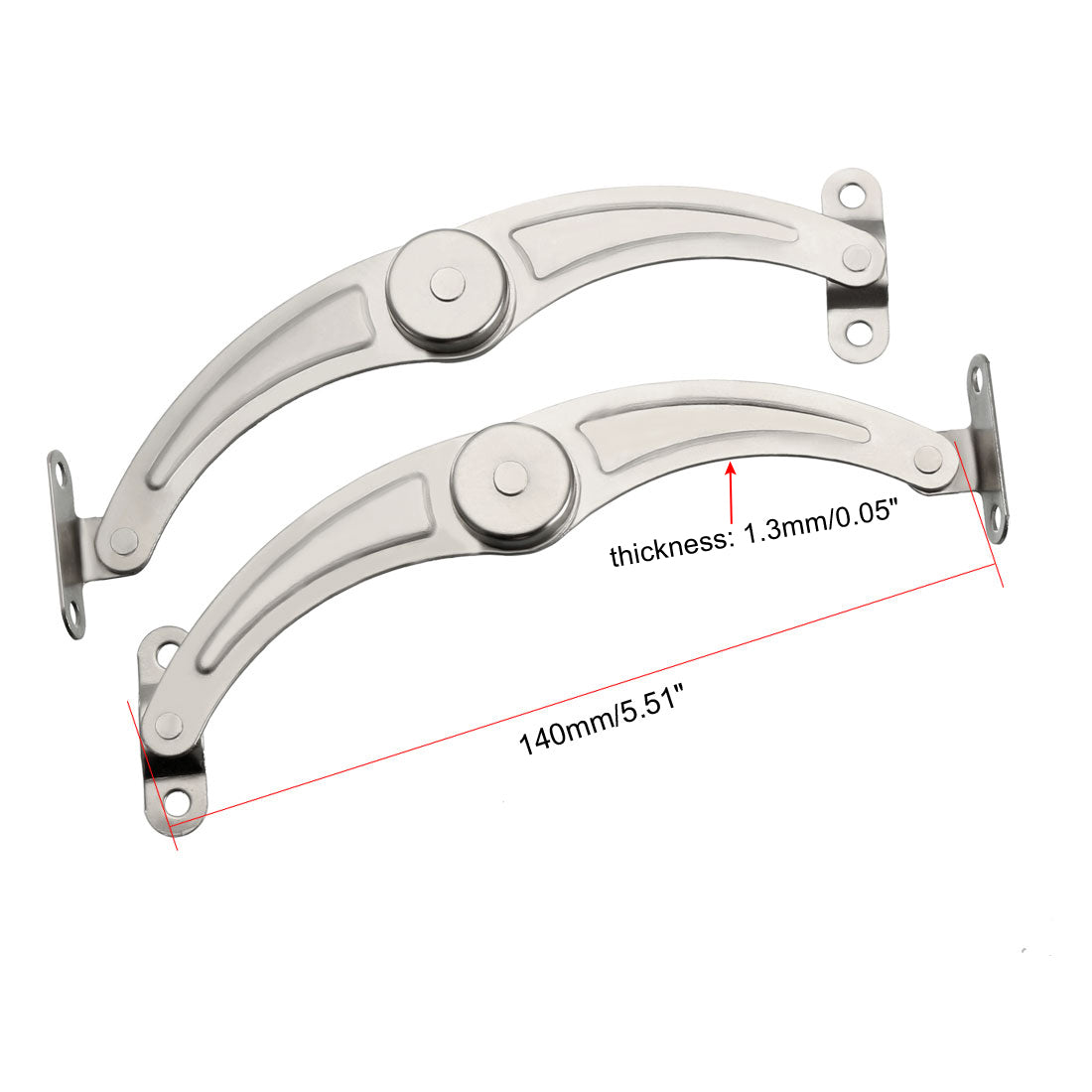 uxcell Uxcell Lid Support Hinge, 140mm Soft Close Door Hinge Support Drop Lids of Cupboard 3Pairs