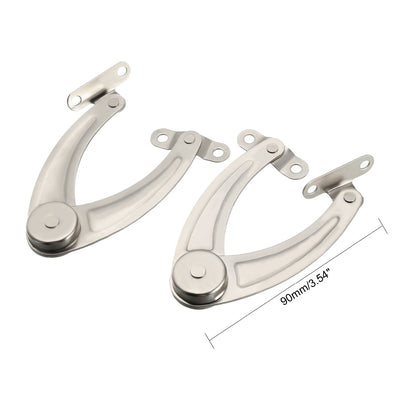 Harfington Uxcell Lid Support Hinge, 140mm Soft Close Door Hinge Support Drop Lids of Cupboard (1 Pairs)