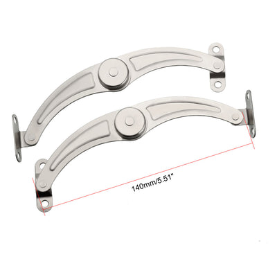 Harfington Uxcell Lid Support Hinge, 140mm Soft Close Door Hinge Support Drop Lids of Cupboard (1 Pairs)