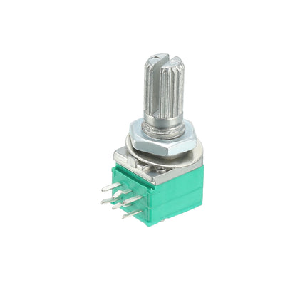 Harfington Uxcell RK097G 50K Ohm Variable Resistors Dual Turn Rotary Carbon Film Taper Potentiometer