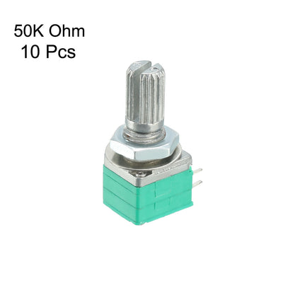 Harfington Uxcell 10 Stk. RK097G 50 K Ohm Variable Widerstände Dual Drehen Rotary Potentiometer de