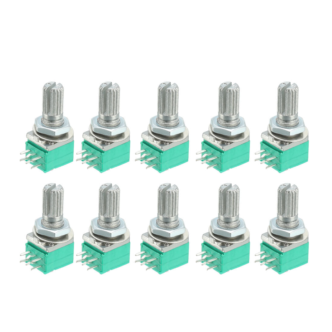 uxcell Uxcell 10 Stk. RK097G 50 K Ohm Variable Widerstände Dual Drehen Rotary Potentiometer de