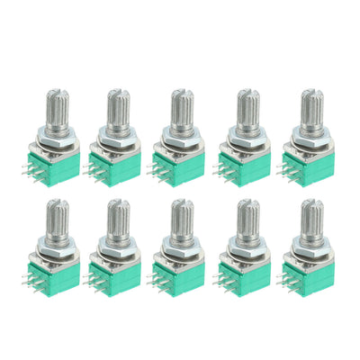 Harfington Uxcell 10 Stk. RK097G 50 K Ohm Variable Widerstände Dual Drehen Rotary Potentiometer de